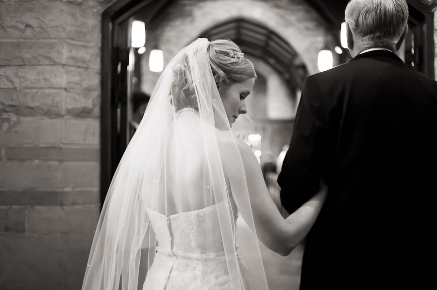 trinity-episcopal-terrys-catering-bloomington-wedding-05 bride waiting with father before walking down aisle