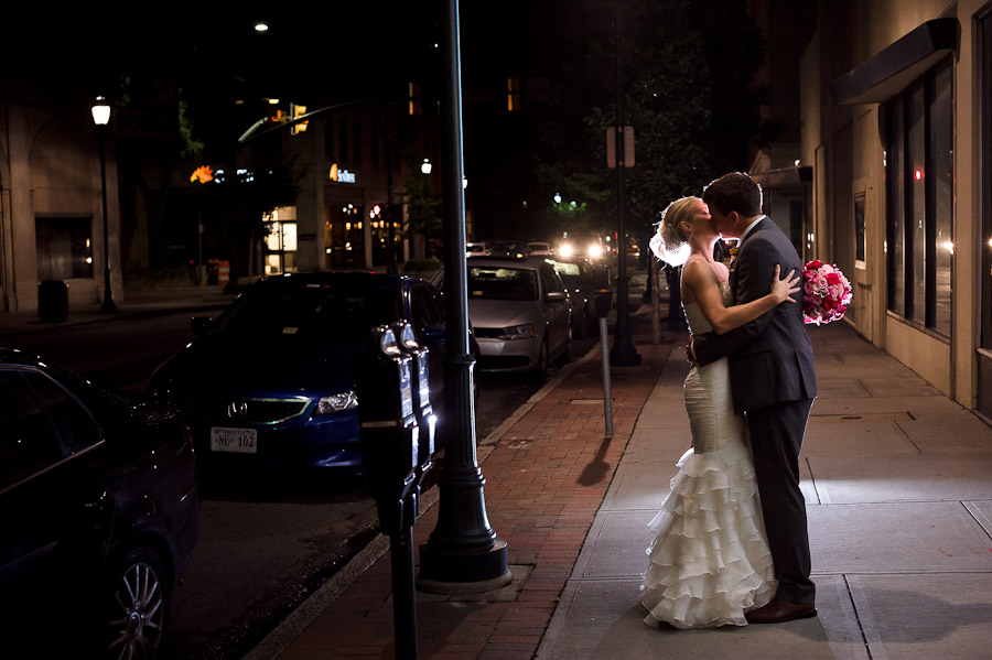 Jen-Iain-Downtown-Richmond-Virginia-Wedding-St-Patricks-John-Marshall-14 Urban Downtown Richmond Virginia Night Wedding Portrait