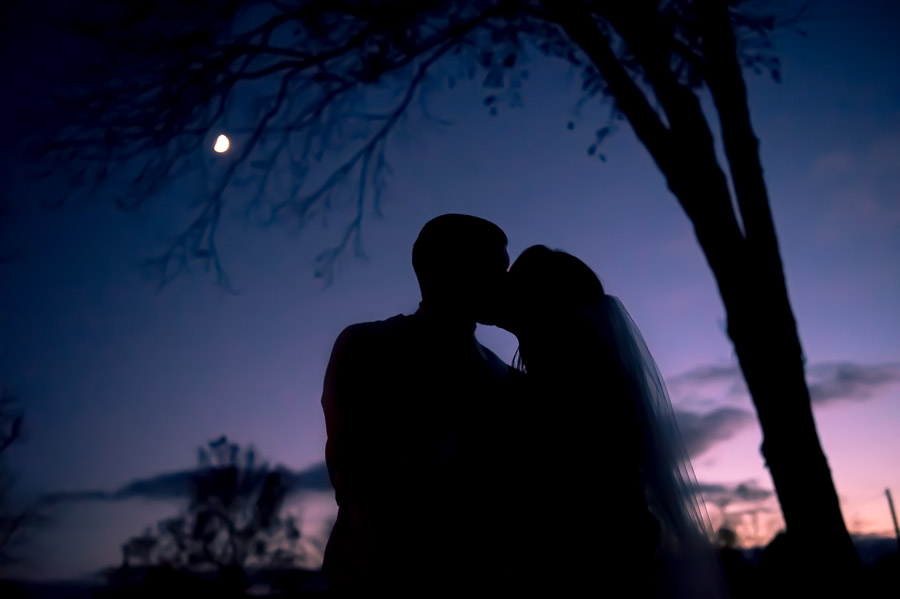 Nashville-Indiana-Brown-County-Wedding-Photography-Julianna-Levi-15 Gorgeous, artistic, sunset wedding silhouette portrait of bride and groom