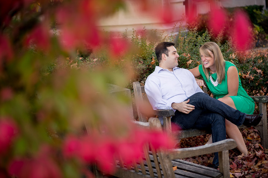 Bloomington-Indiana-University-Engagement-Photography-Lydia-John-02 Fun, bright, engagement portraits on court square in Bloomington