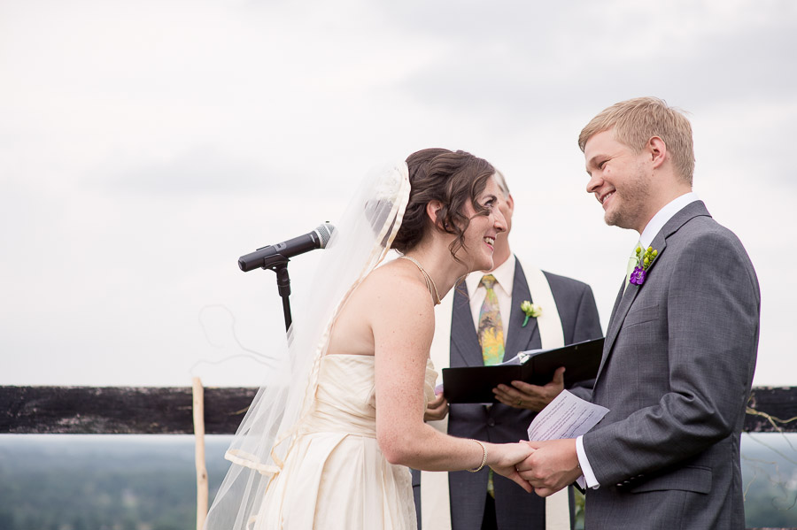 Bluemont-Vineyard-Wedding-Photography-Katie-Doug-09 sweet, touching moment of bride and groom during Virginia winery ceremony