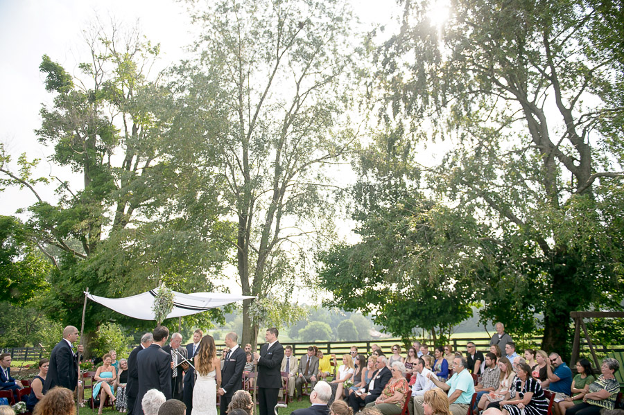 Lovely Jewish wedding ceremony photo at Sycamore Farm in Bloomington by TALL+small.