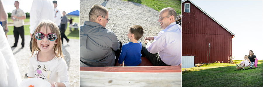 Fun moments with kids at Lafayette, Indiana wedding