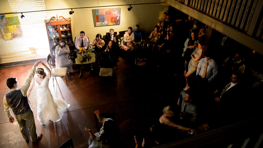 Cool first dance photo by TALL+small at The Propylaeum in Indy.